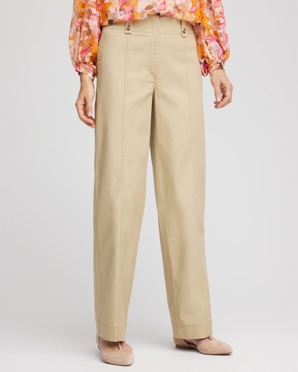 Petite Canvas Cargo Wide-Leg Pants | Chico's